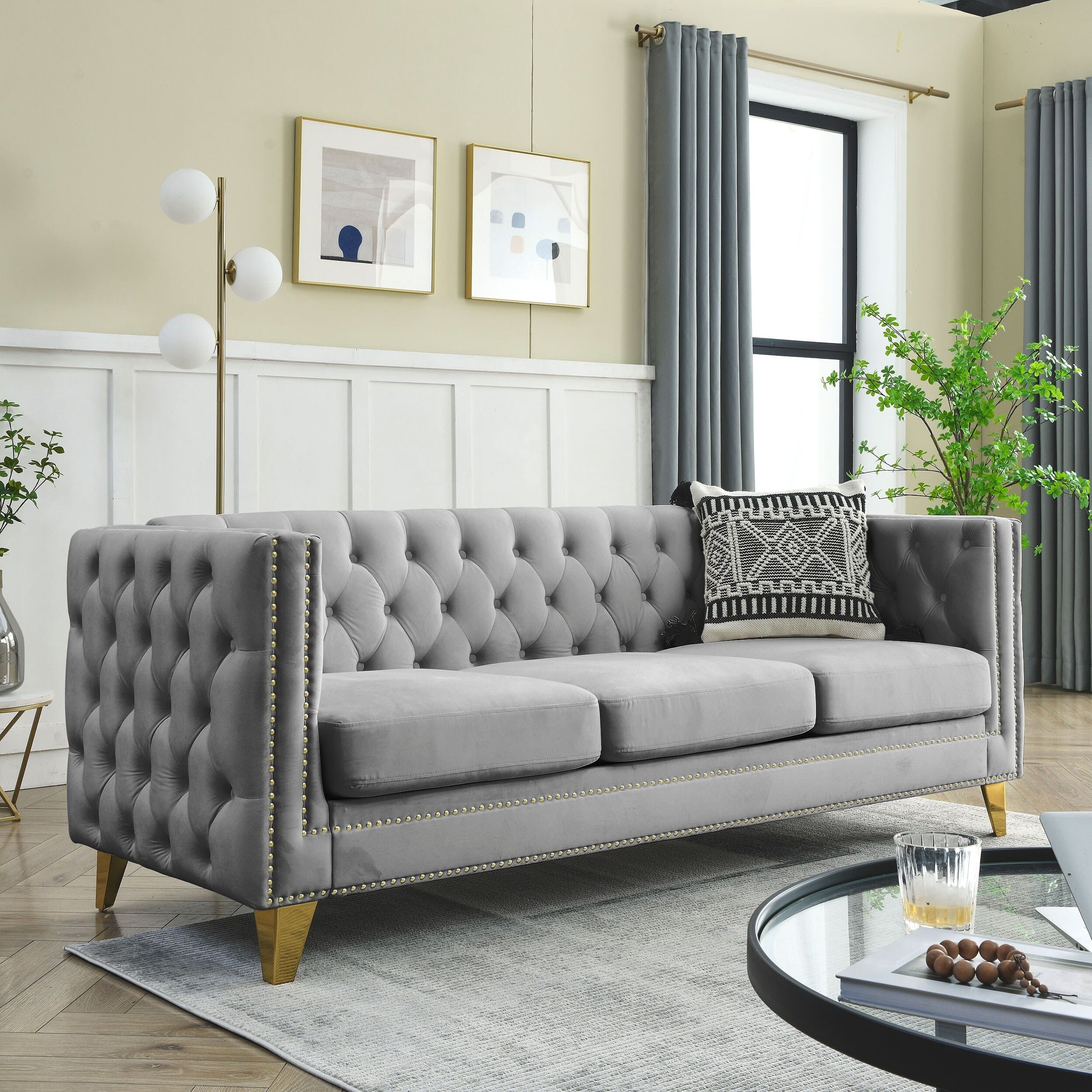 Luxe Velvet Sofa - Premium velvet upholstery